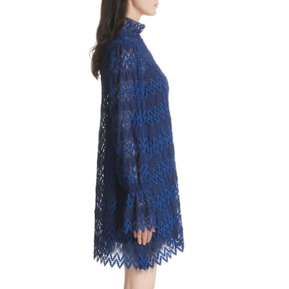 🆕️Free People Simone Mock Neck Lace Mini Dress - Picture 4 of 6